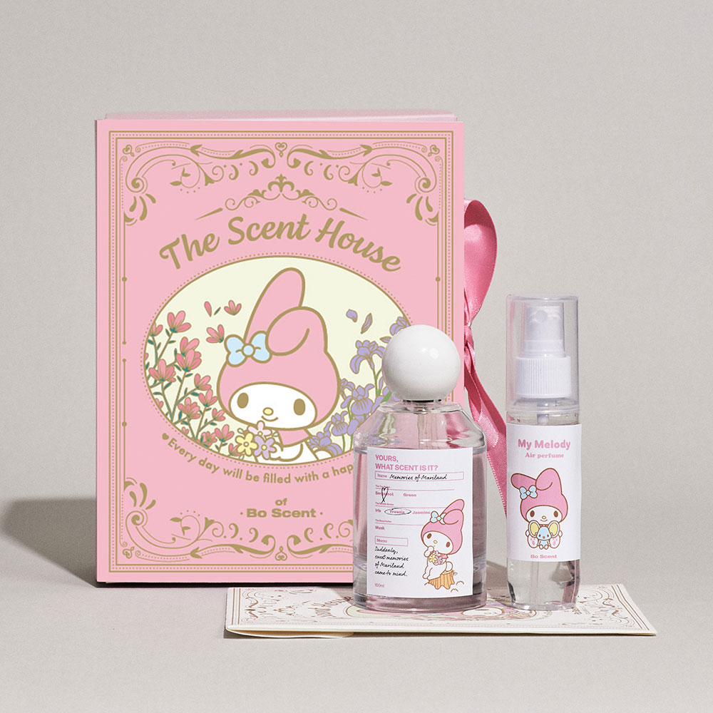 【現貨】 Boscent X Sanrio Air Perfume Sachet 空氣香水袋3件套禮盒包裝 (100ml+50ml+香包) - My Melody 