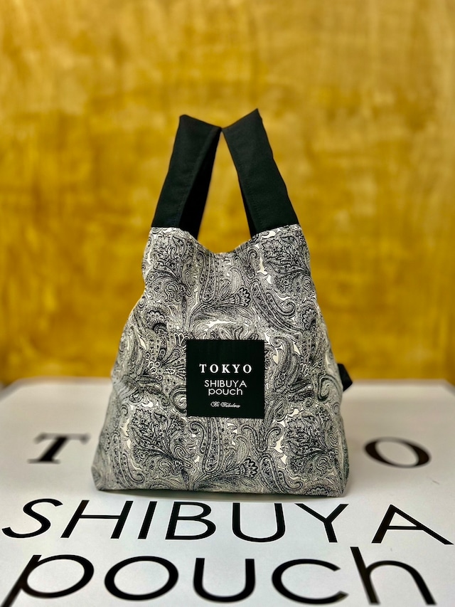 【日本直送】TOKYO SHIBUYA POUCH - 羅緞佩斯利軟包 (L號)  | 日本超火紅環保袋 | 非常好攜帶 | 超輕便又好用