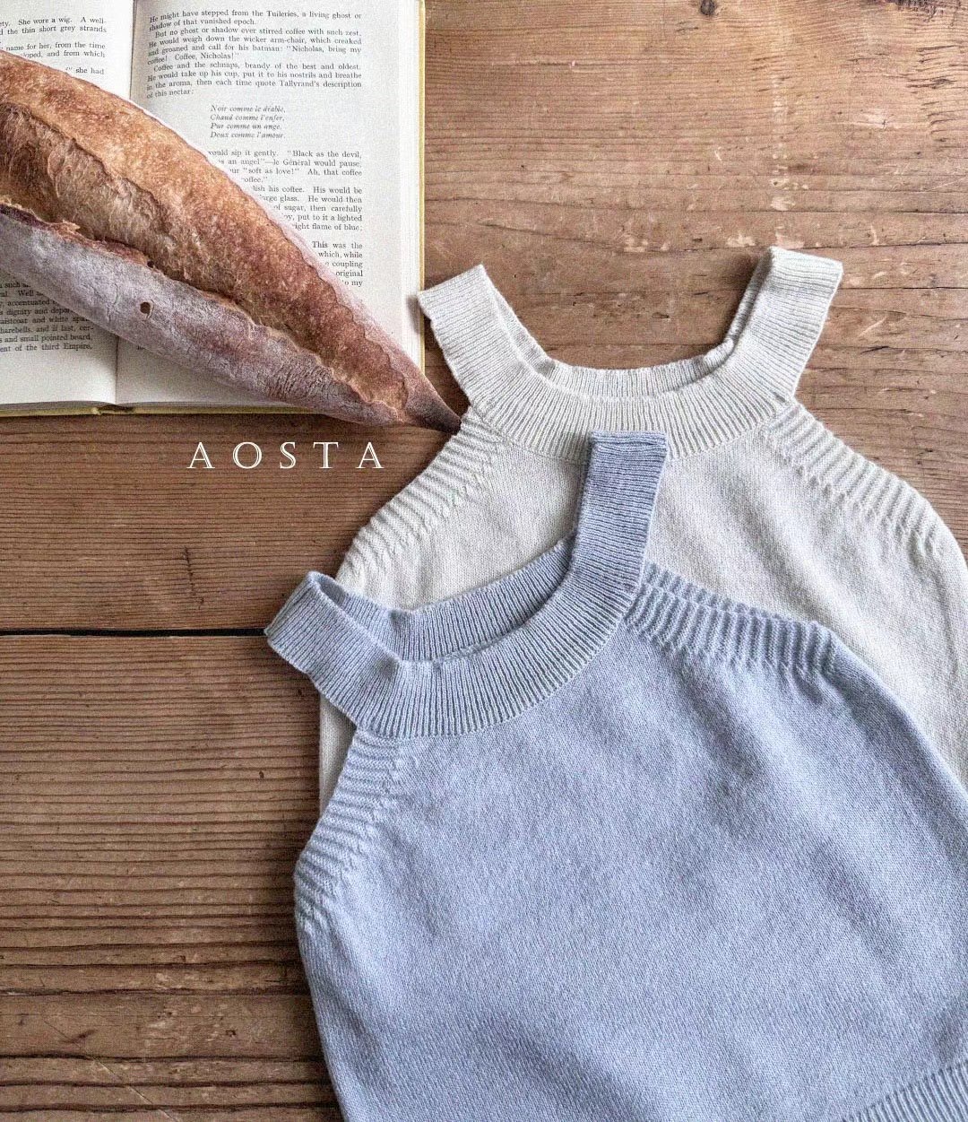 AOSTA 2024♡Chloe Knit 韓國童裝上衣 1~5Y (2色)