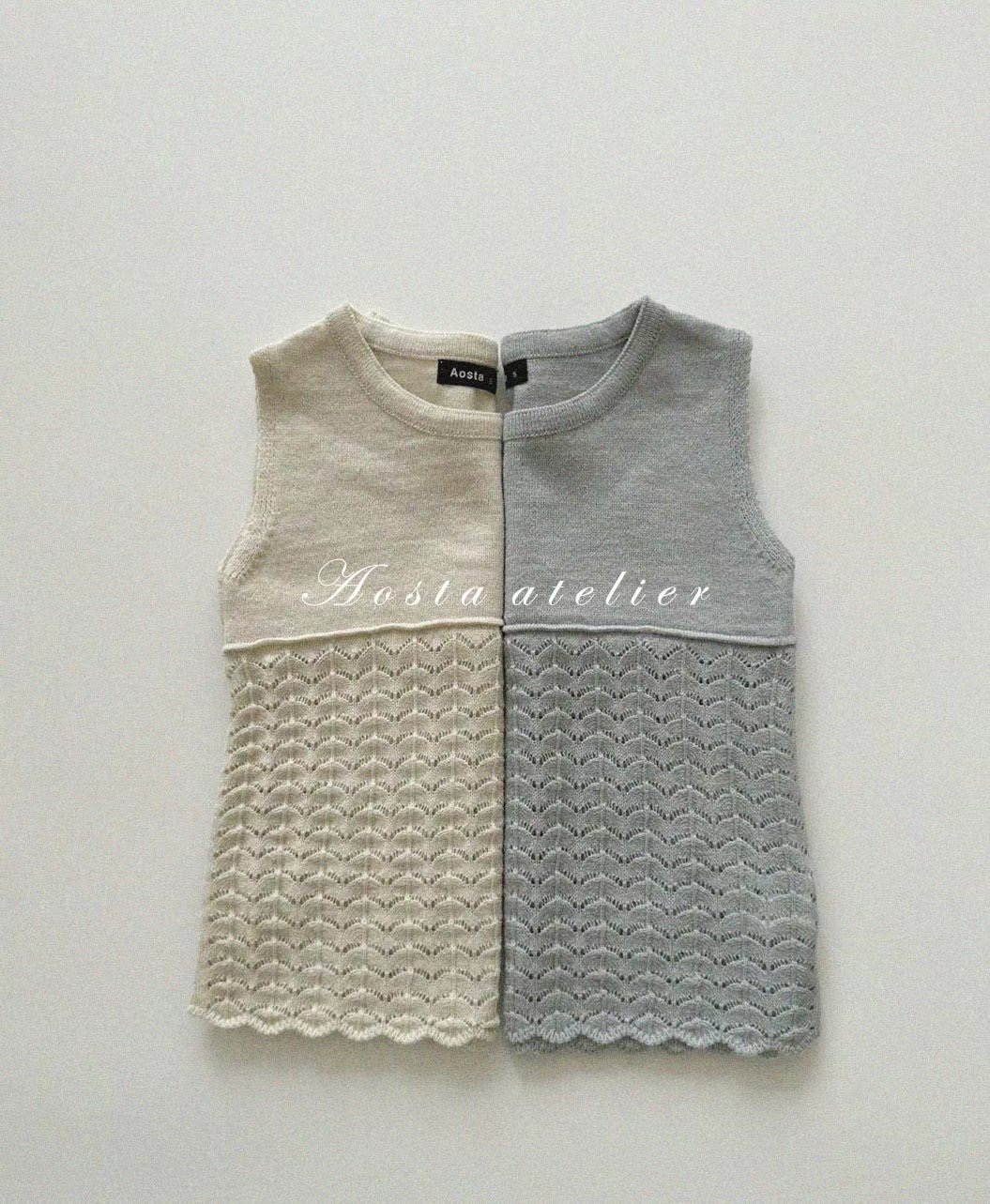 AOSTA 2024♡Chloe Knit 韓國童裝上衣 1~5Y (2色)