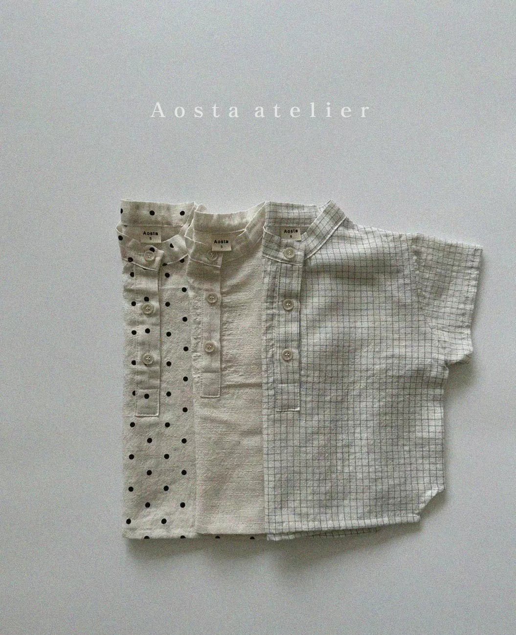 AOSTA 2024♡Le linen shirt 韓國童裝上衣 0~5Y (3色)