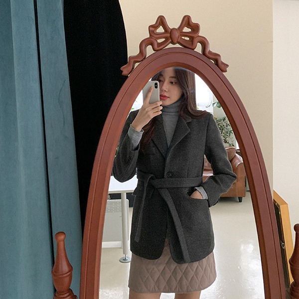 174-[키큰여자]메리언*싱글퍼자켓[울30%]♡韓國女裝外套