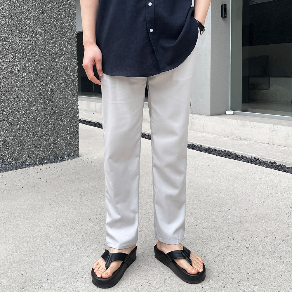bymono-로트 링클프리 밴딩 슬랙스[28,30,32,34,36,38]♡韓國男裝褲子