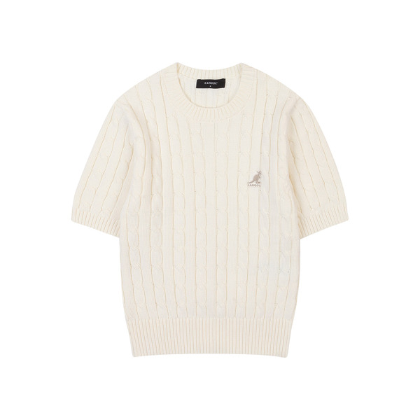 Kangol - WMNS Cable Short-sleeve Knit 1859 IVORY