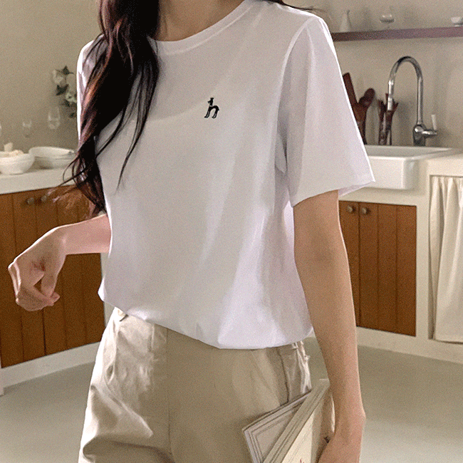 purplia-에이치 실켓 티셔츠♡韓國女裝上衣
