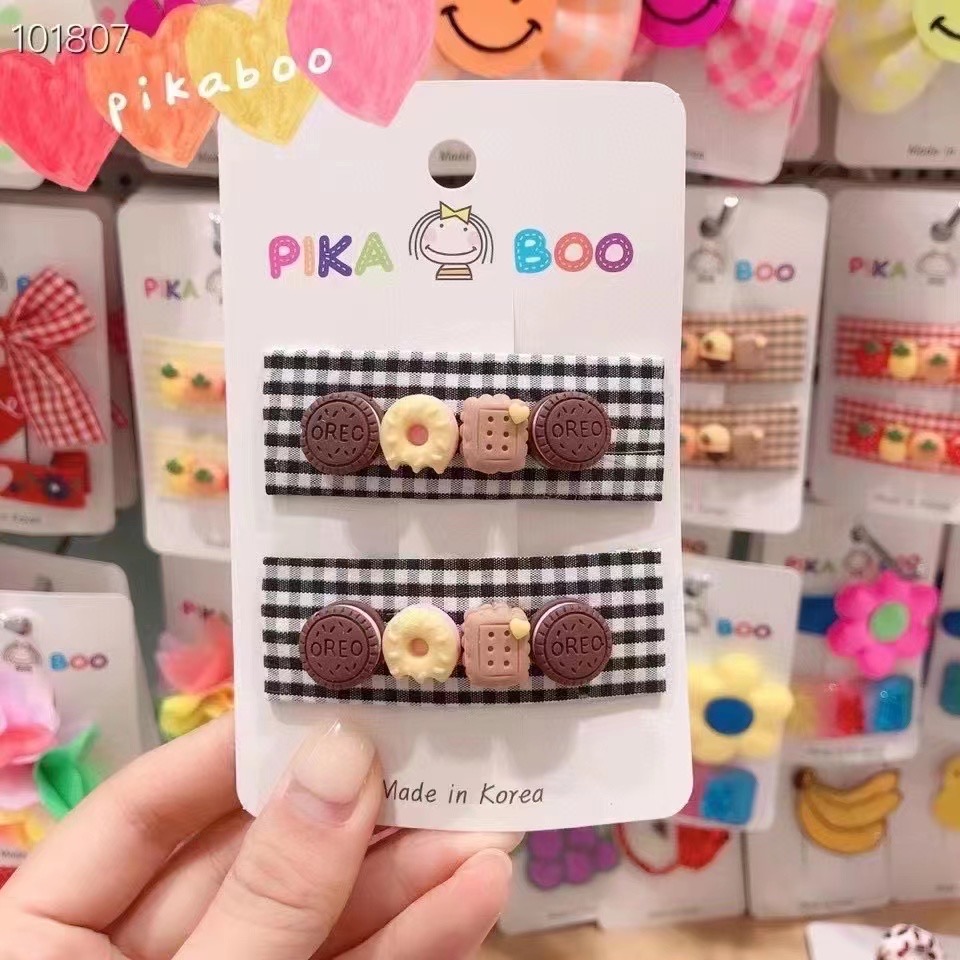 韓國 PIKABOO小水果|甜品格紋髮夾