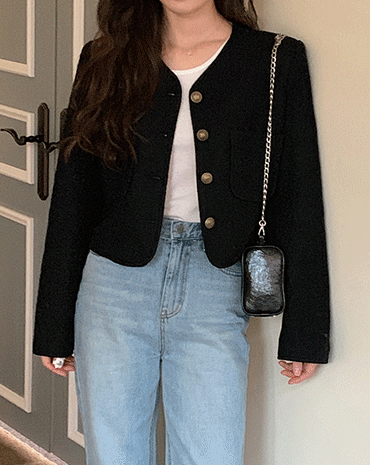 shopperland-미닛 부클 트위드 울 자켓 (2color)♡韓國女裝外套