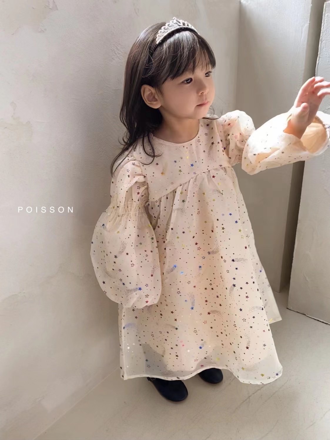 【現貨】POISSON Winter 2021♡韓國閃爍星星Bling Bling連身裙 (S碼/M碼/XL碼）