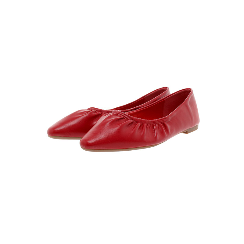 attrangs-sh2209 유연한 패브릭 소재로 편안한 착용감을 선사하는 앞코 셔링 스틸레토 플랫슈즈 shoes♡韓國女裝鞋