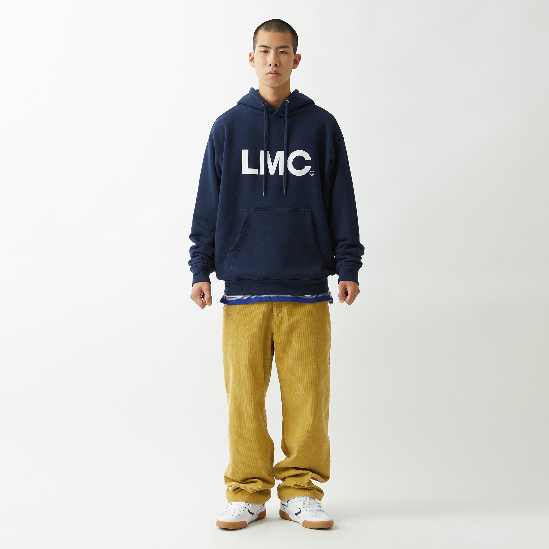 layer-LMC BASIC OG HOODIE navy♡韓國男裝上衣