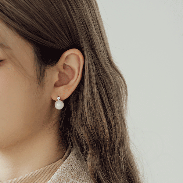 soo-soo-[미니 오로라 펄 은침 귀걸이 (21E080)]♡韓國女裝飾品