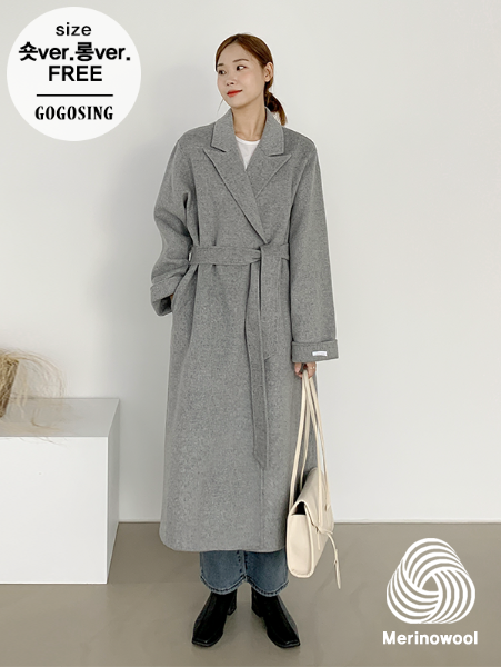 ggsing-[10일24시까지15%할인]메리노울 더블버튼 핸드메이드코트 (숏/롱,내피)♡韓國女裝外套