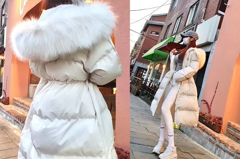 torishop-눈꽃스트링 퍼후드패딩JP (2color)♡韓國女裝外套