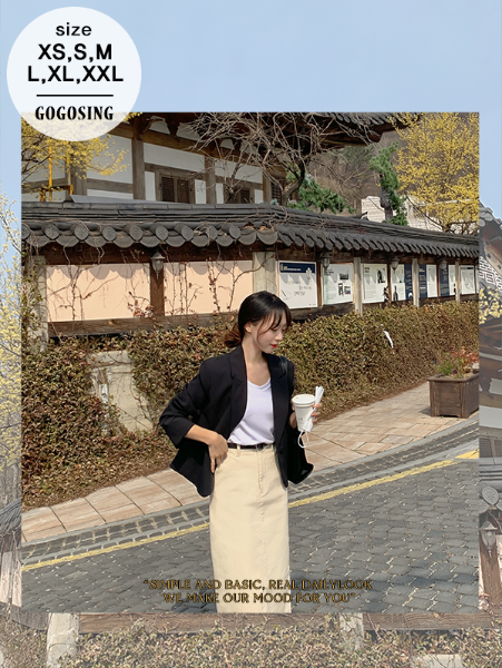ggsing-[13일9시까지9%할인]버터크림 롱스커트 (벨트SET,스판2%,H라인)♡韓國女裝裙