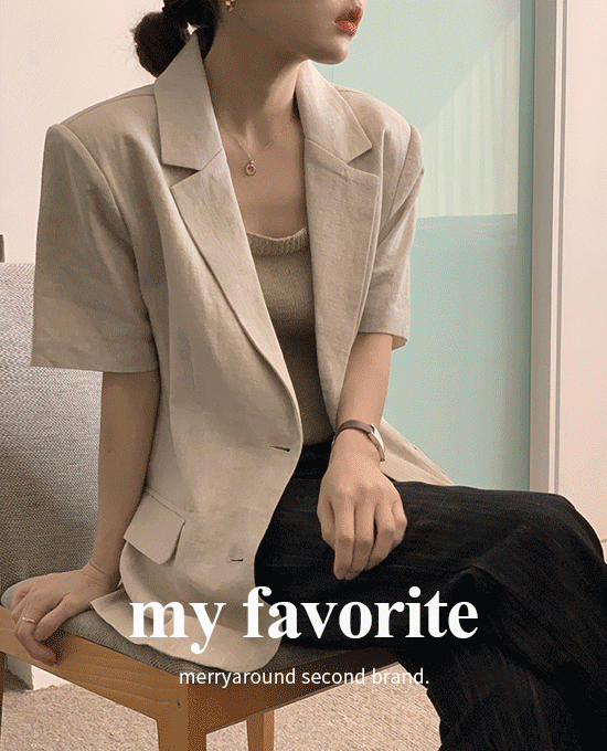 merryaround-[my favorite] 썸머 페이보릿 클래식 (jk)(라미린넨100%)♡韓國女裝外套