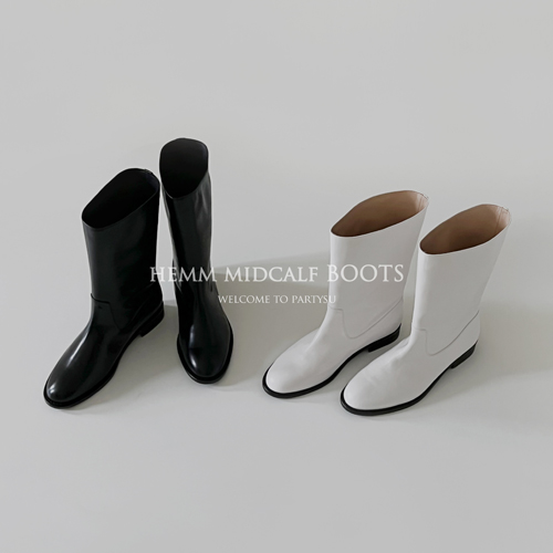 partysu-[Hemm midcalf boots ♩]♡韓國女裝鞋