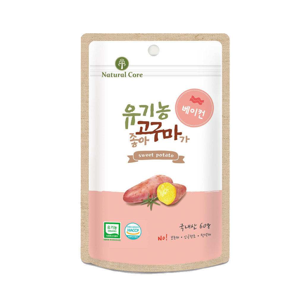 韓國 Natural Core有機紅薯(煙肉) 60g|狗狗營養零食|訓練零食♡狗糧/零食