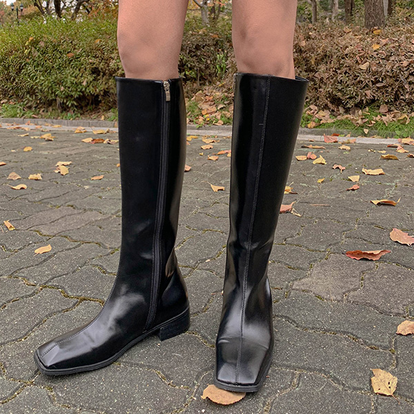unbutton-[스퀘어 맥스 롱-boots]♡韓國女裝鞋
