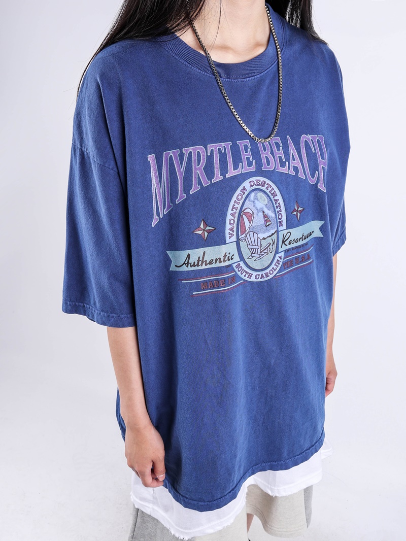 justyoung-LY MYRTLE BEACH PIGMENT SHORT SLEEVE TEE♡韓國男裝上衣