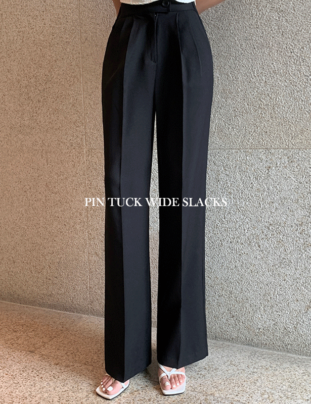 second-edition-누리아핀턱롱 slacks♡韓國女裝褲