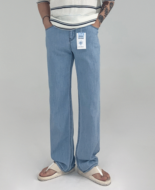 madern-에덴 쿨 린넨 와이드 데님 (3color)♡韓國男裝褲子