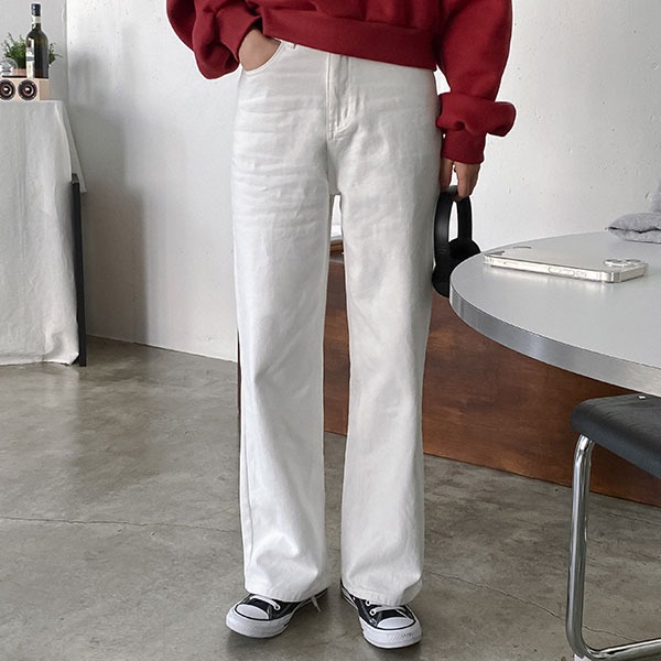 realcoco-[New10%] 허쉬 코튼 와이드팬츠 (+숏ver./롱ver.) - 4 Size (속기모/하이웨스트)♡韓國女裝褲