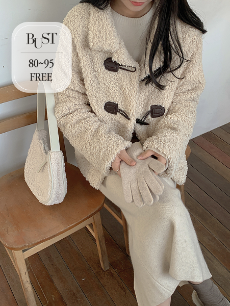 ggsing-[11일10시까지5%할인]양털 떡볶이 자켓 (더플,카라넥,아우터)♡韓國女裝外套