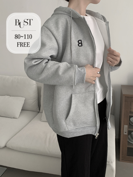 ggsing-[28일10시까지5%할인]포인트후드집업 (기모,루즈핏,아우터)♡韓國女裝外套