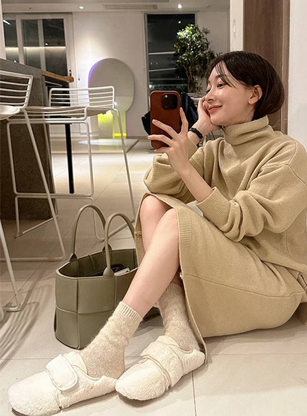 uptownholic-[벨크로 퍼 슈즈 (*3color) ]♡韓國女裝鞋