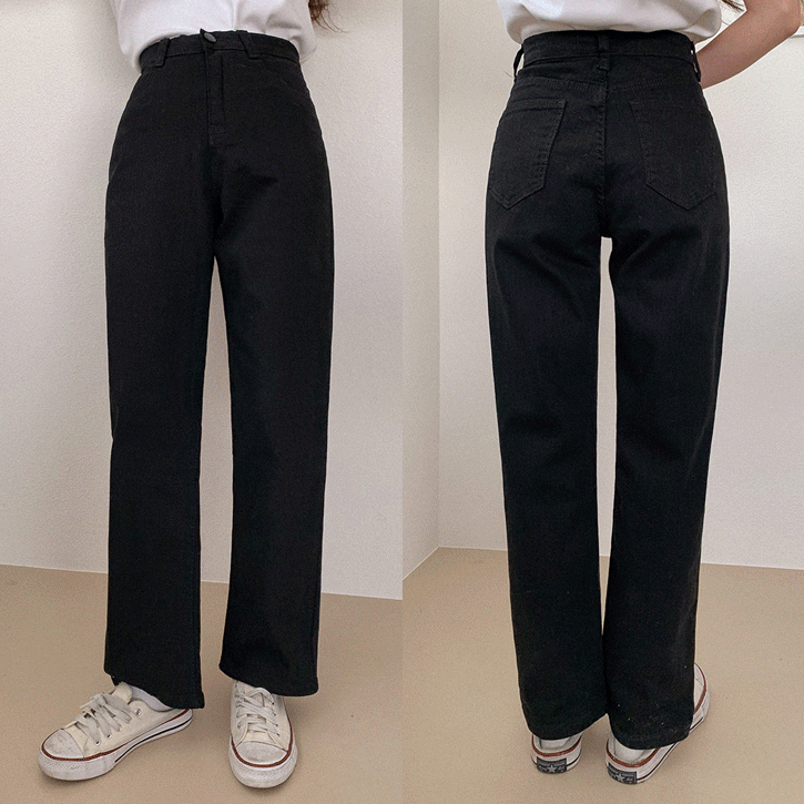 QNIGIRLS-[기획가/기모안감,155cm]여유슬랍 스판코튼팬츠♡韓國女裝褲