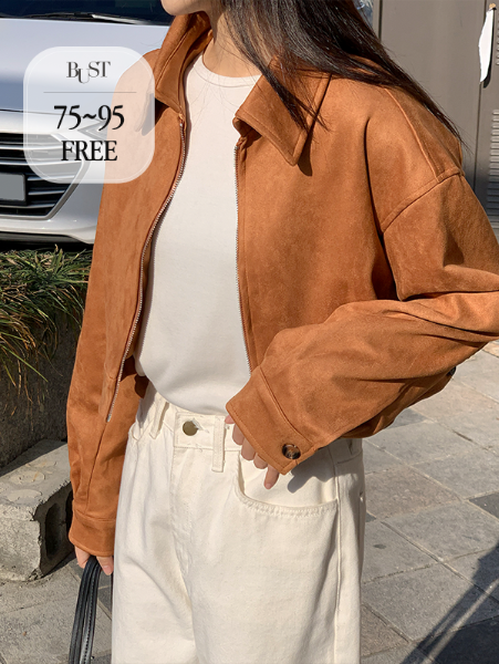 ggsing-[9일10시까지5%할인]니드 크롭자켓(아우터,카라,스웨이드)♡韓國女裝外套