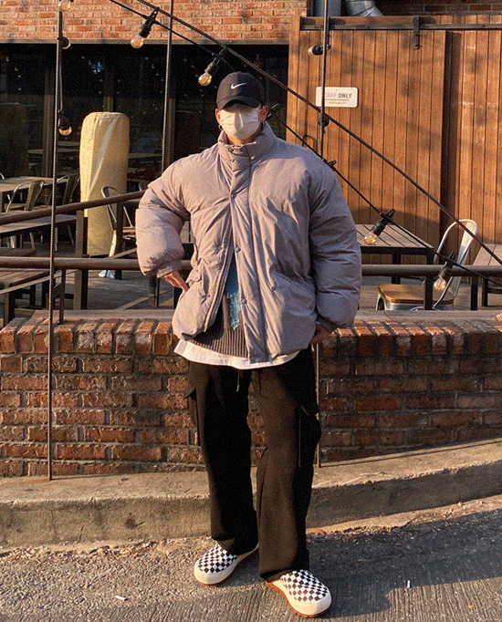 KoreanApparel-[no4401.M51 미니멀 빵빵하고 깔끔한 심플 봄버패딩]♡韓國男裝外套