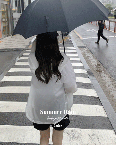 sosolmarket-[바스락/장마철♥] 여름비 바람막이 후드 집업♡韓國女裝外套