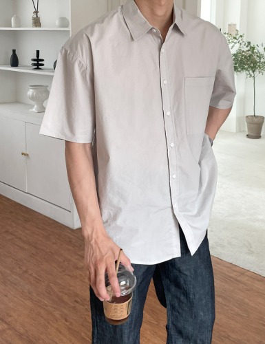 modernsweet-바이오 워싱 베라 반팔 셔츠 6color - 모던스윗(modernsweet)♡韓國男裝上衣