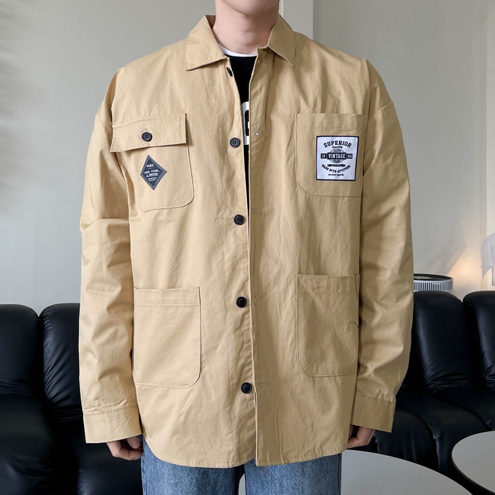 bymono-슈페리올 패치 코튼 자켓[XL,2XL,3XL-4XL]♡韓國男裝外套