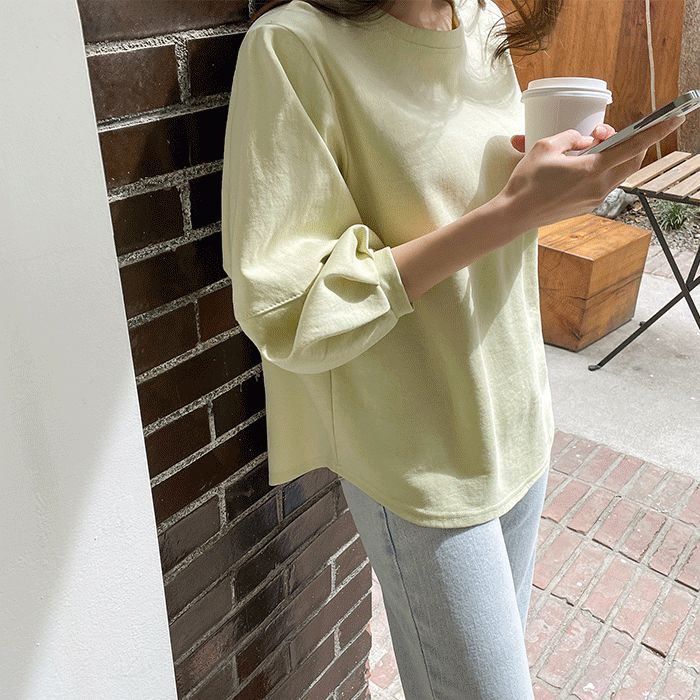 mazia-파우더리 벌룬 티셔츠♡韓國女裝上衣