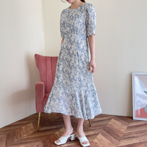 jooen-디오린   글램 쉬폰 원피스(55~통통66)韓國女裝連身裙