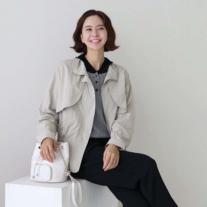 lemite-둥근케이프 바람막이♡韓國女裝外套