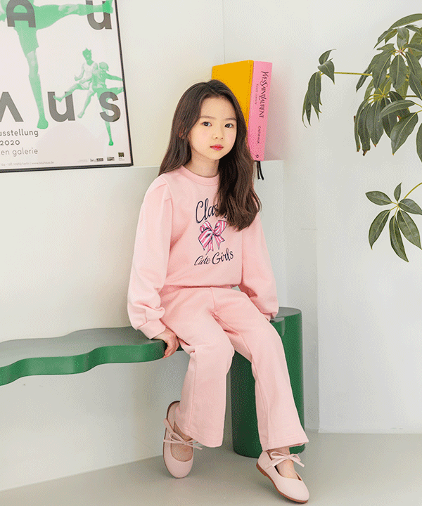 harukids-리본크롭상하세트[세트BEBV629B]♡韓國童裝套裝