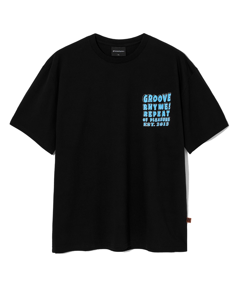 韓國GROOVE RHYME - GROOVE EST.2012 GRAPHIC T-SHIRTS (BLACK)