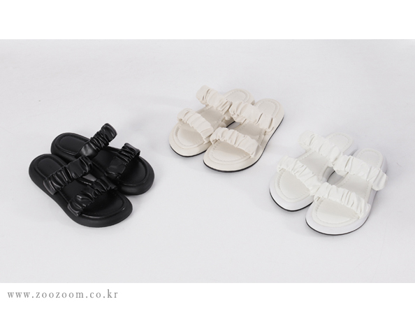 zoozoom-[s5358/투밴딩 인조가죽 슬리퍼]♡韓國女裝鞋