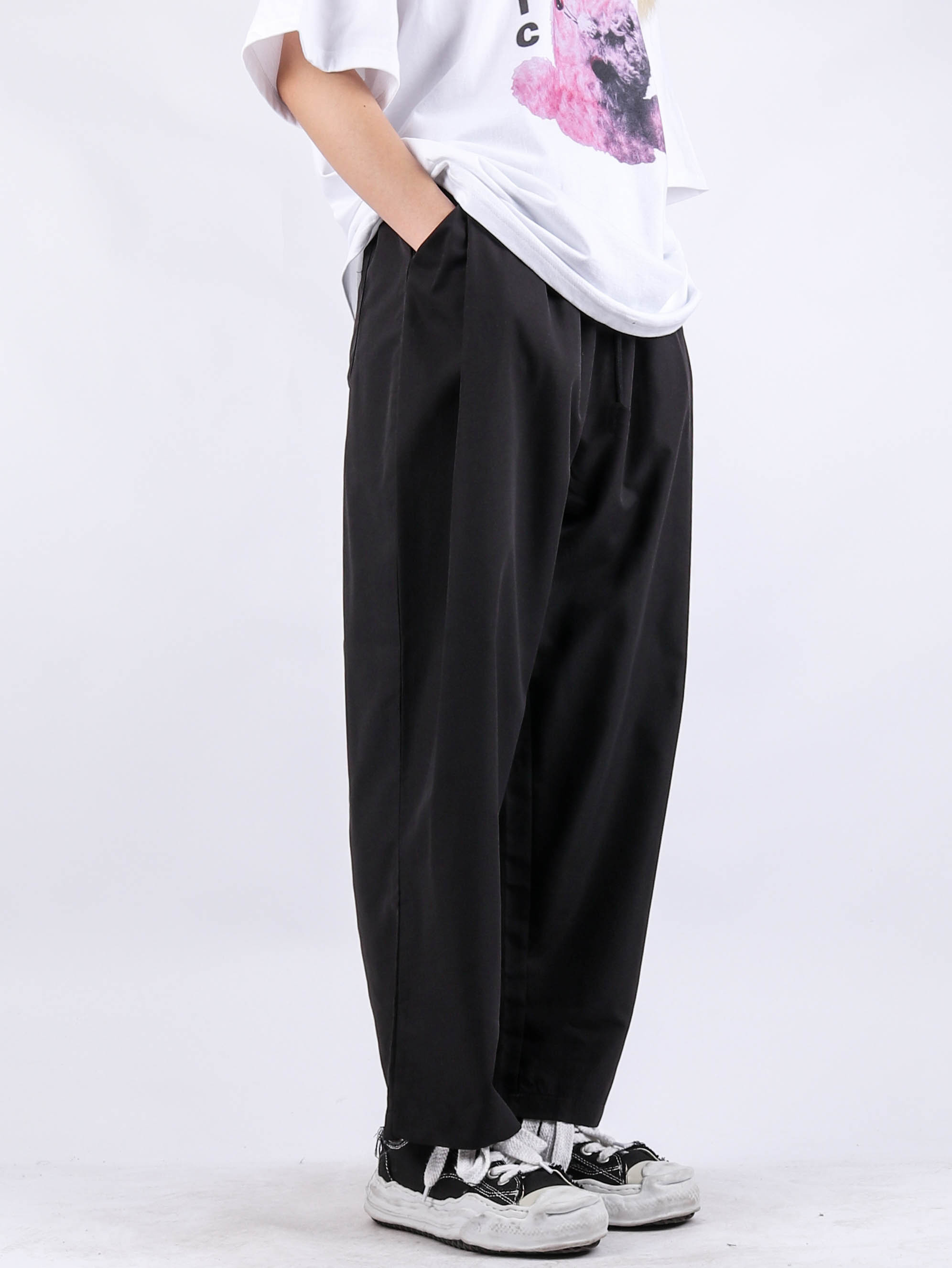 justyoung-HD Pleated Wide Pants (3color)♡韓國男裝褲子