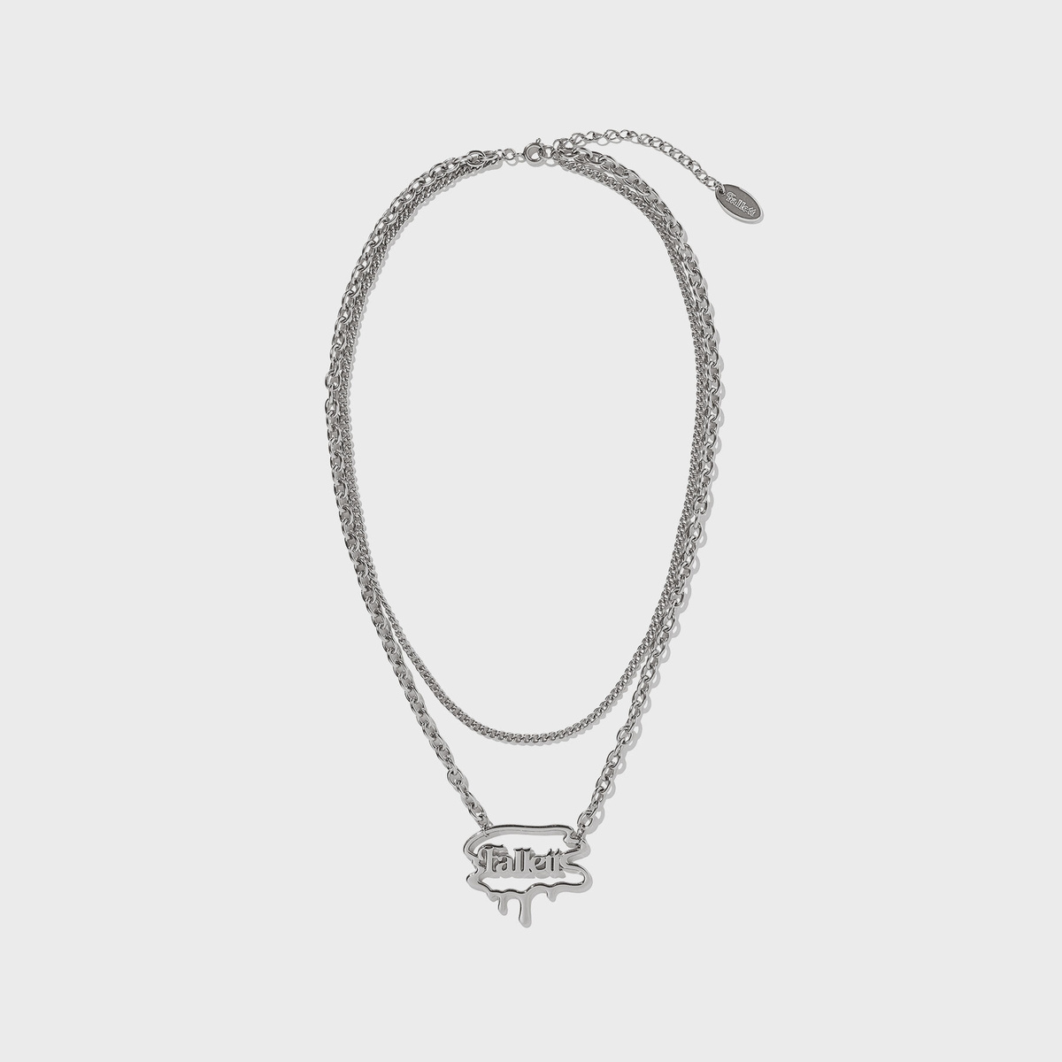 韓國 FALLETT - BrushLogo Layered Necklace