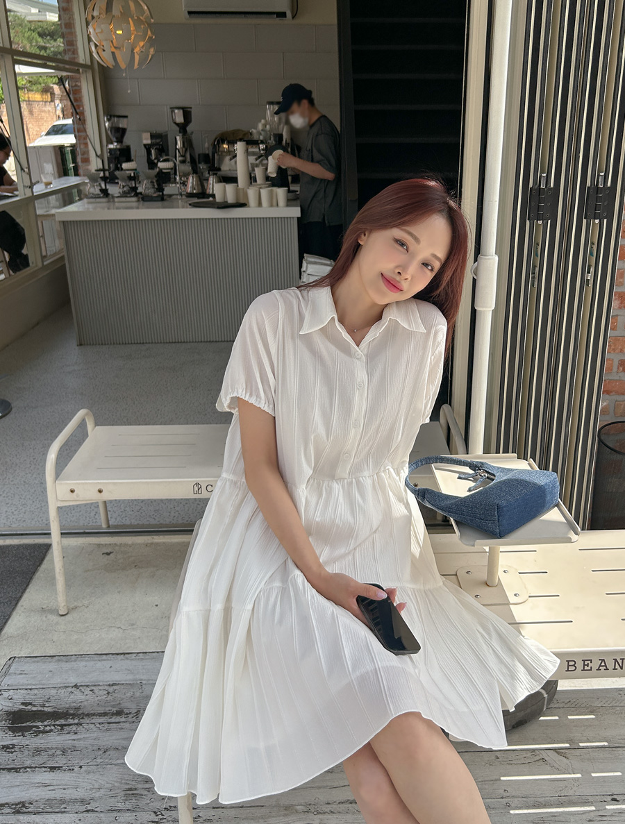 jstyleshop-[리히리 카라 캉캉원피스]♡韓國女裝連身裙