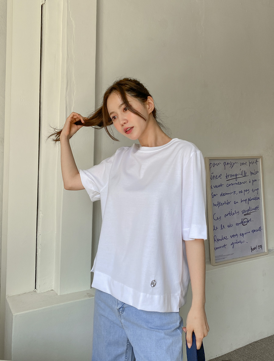 jstyleshop-[[EVELLET]뉴니즈 건조기 트임 티셔츠]♡韓國女裝上衣