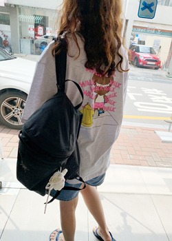 ifgirl-워킹 베어 티 (2color) 앞뒤 귀여운 패턴 ♡HIT - 이프걸♡韓國女裝上衣