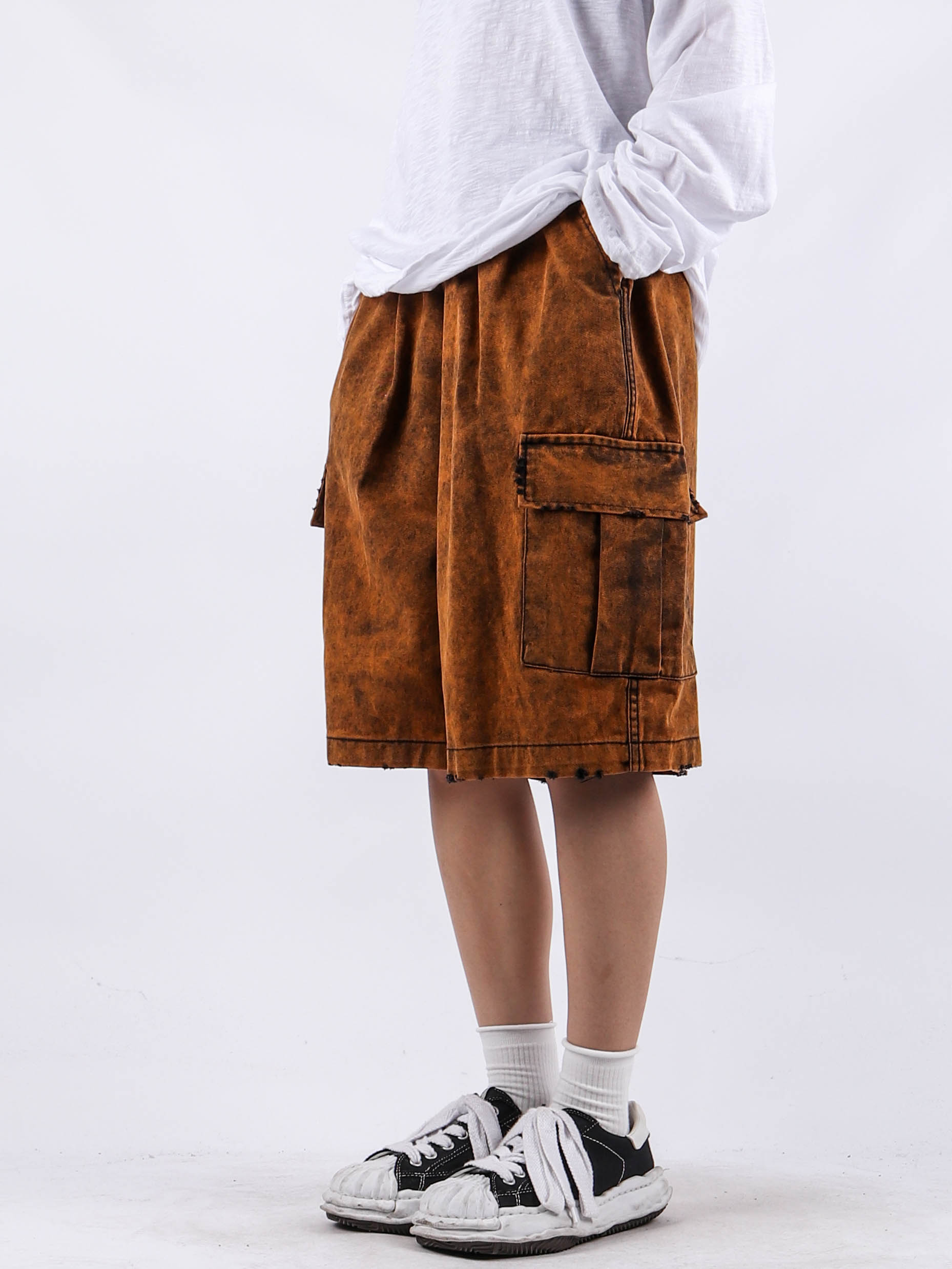 justyoung-NU Salt Salvation Cargo Shorts (3color)♡韓國男裝褲子