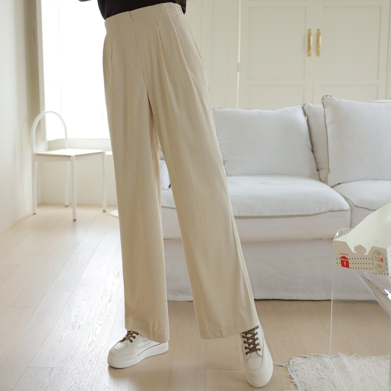 clicknfunny-[찰떡코듀로이 핀턱와이드팬츠[S,M,L사이즈]]♡韓國女裝褲