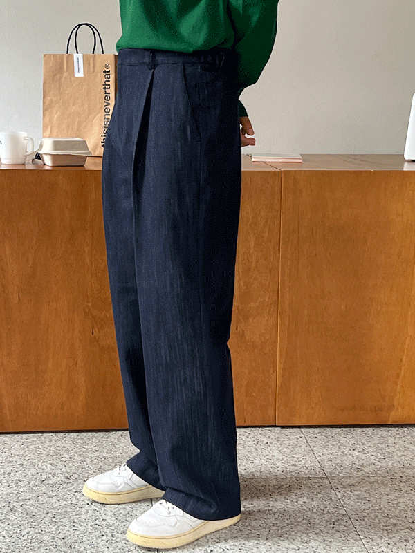 locker-room-*로렌 원턱 반밴딩 데님팬츠(4colors,S~XL)♡韓國男裝褲子