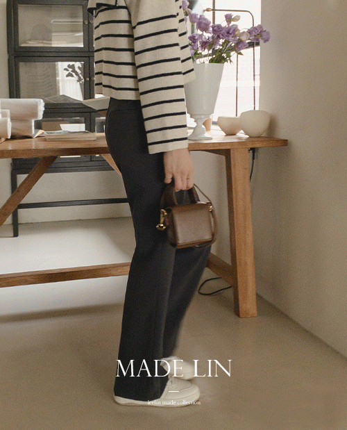 leelin-[MADE LIN[차콜]로사 스판밴드 슬림 일자핏 슬랙스[size:S,M,L]]♡韓國女裝褲